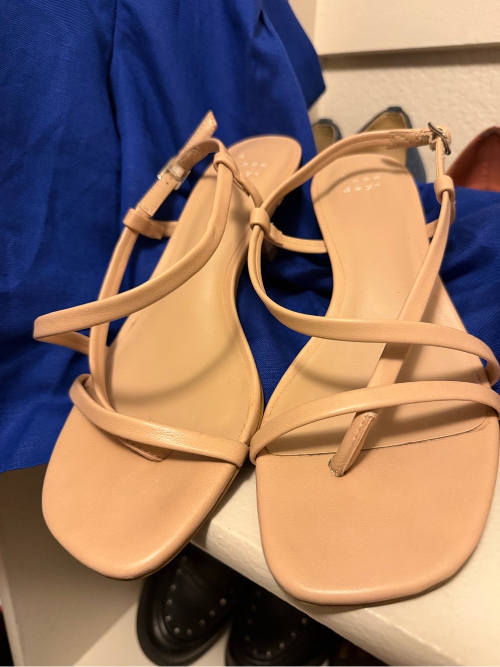 a new day Beige Strappy Flat Sandals